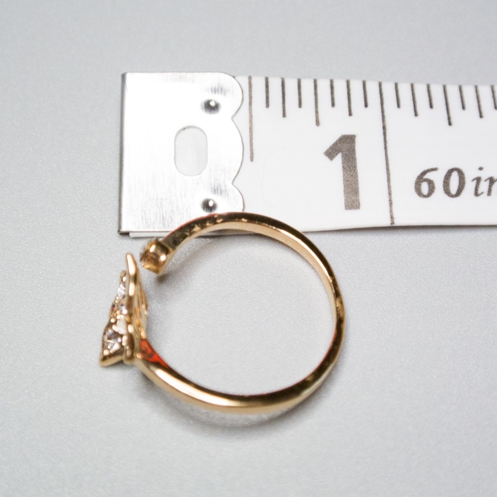 🔸NWT Butterfly Rhinestone Adjustable Ring - Picture 9 of 10
